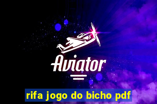 rifa jogo do bicho pdf